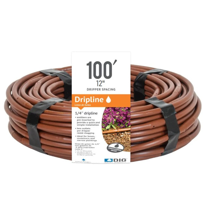 DIG Micro-Line 1/4 Inch Non Pressure Compensating Dripline