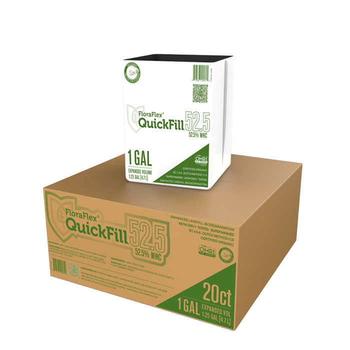FloraFlex QuickFill Bag, 52.5% WHC, 1 Gallon, Case of 20