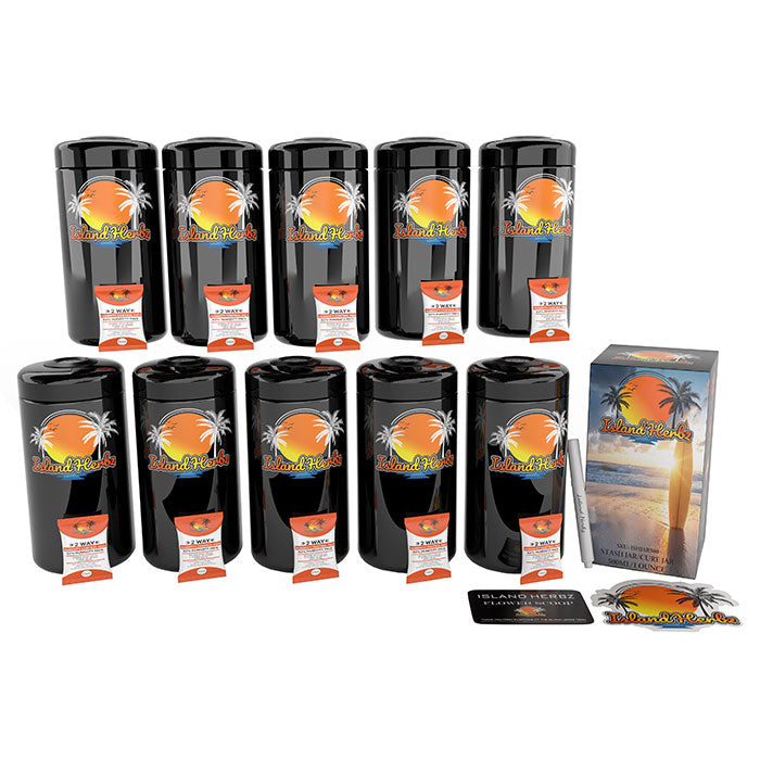 Island Herbz 1 oz. Premium Bio-Photonic Purple UV Glass Storage Jar