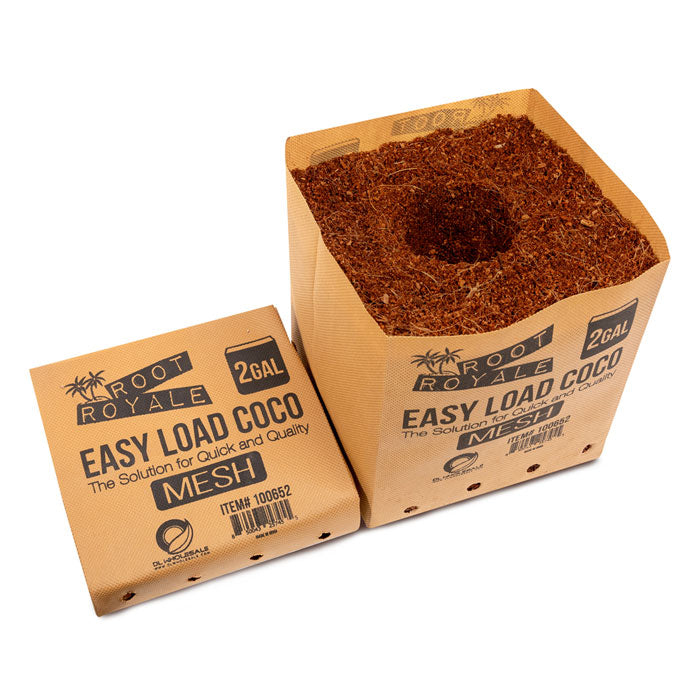 Root Royale Easy Load Coco Mesh Grow Bag, 2 Gallon