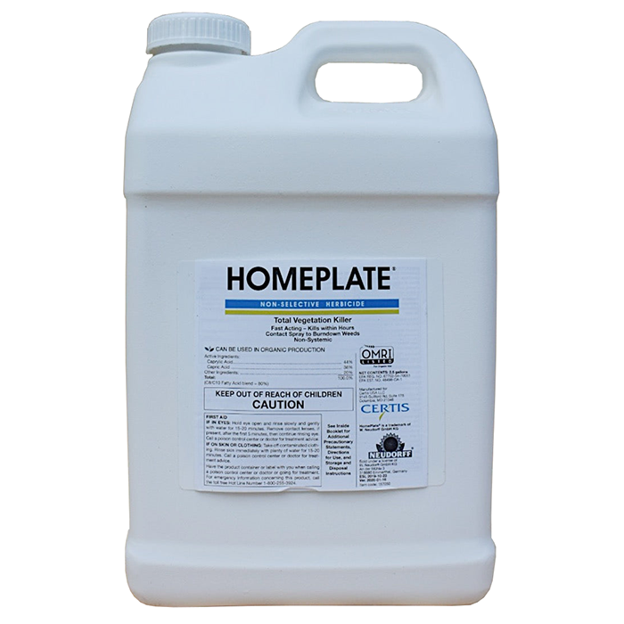 Certis Biologicals Homeplate Organic Non-Selective Herbicide, 2.5 Gallons