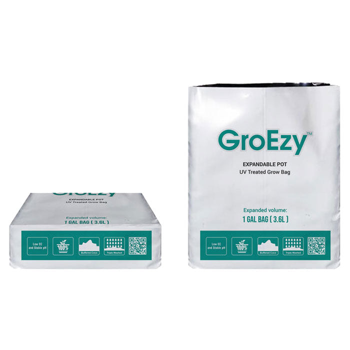 The Coco Depot GroEzy Expandable Pot in UV Treated Grow Bag, 1 Gallon - Pack of 55