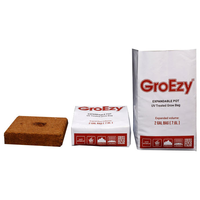 The Coco Depot GroEzy Expandable Pot in UV Treated Grow Bag, 2 Gallon - Pack of 40
