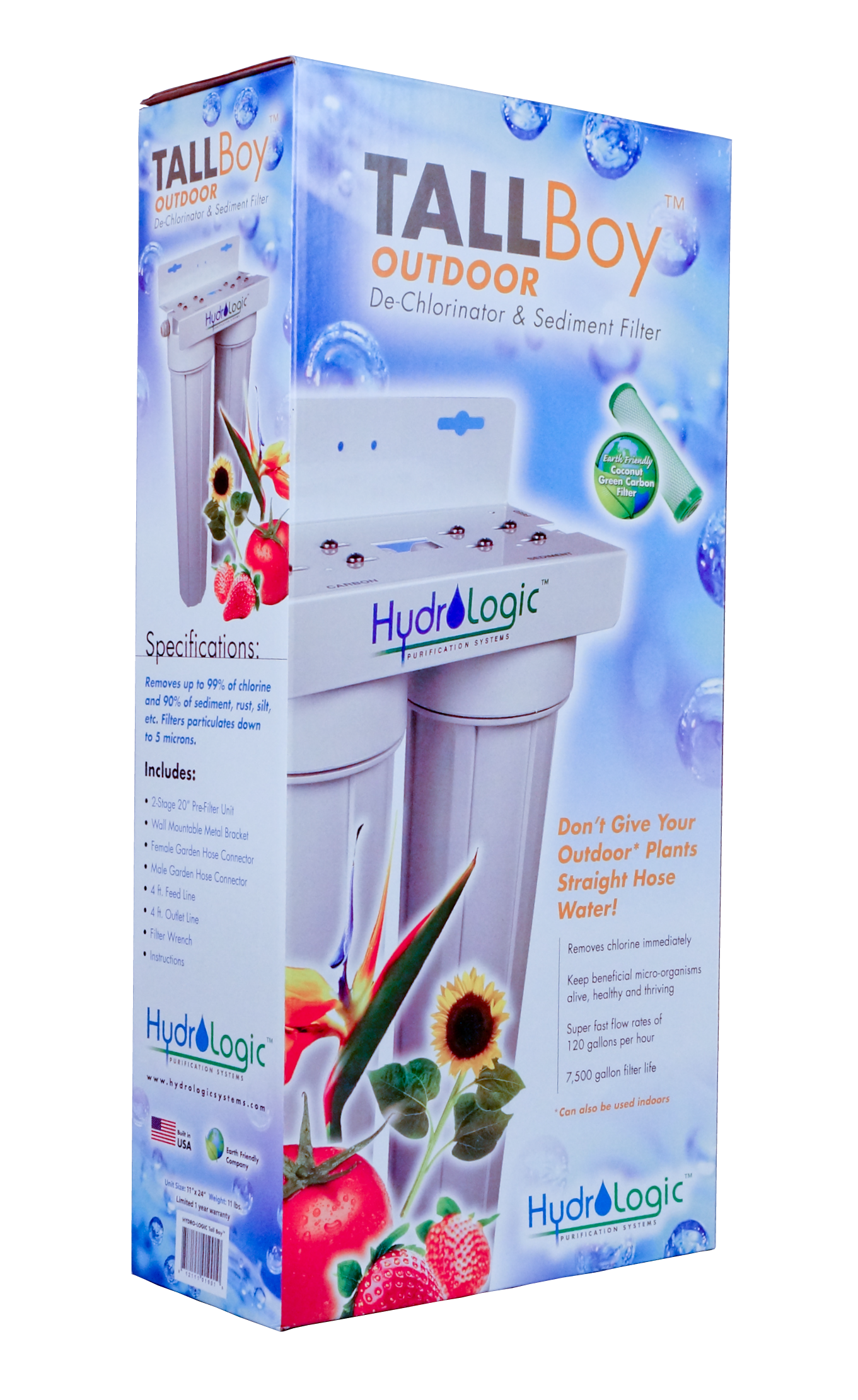 Hydro Logic TALLBoy De-Chlorinator & Sediment Filter, 120 GPH