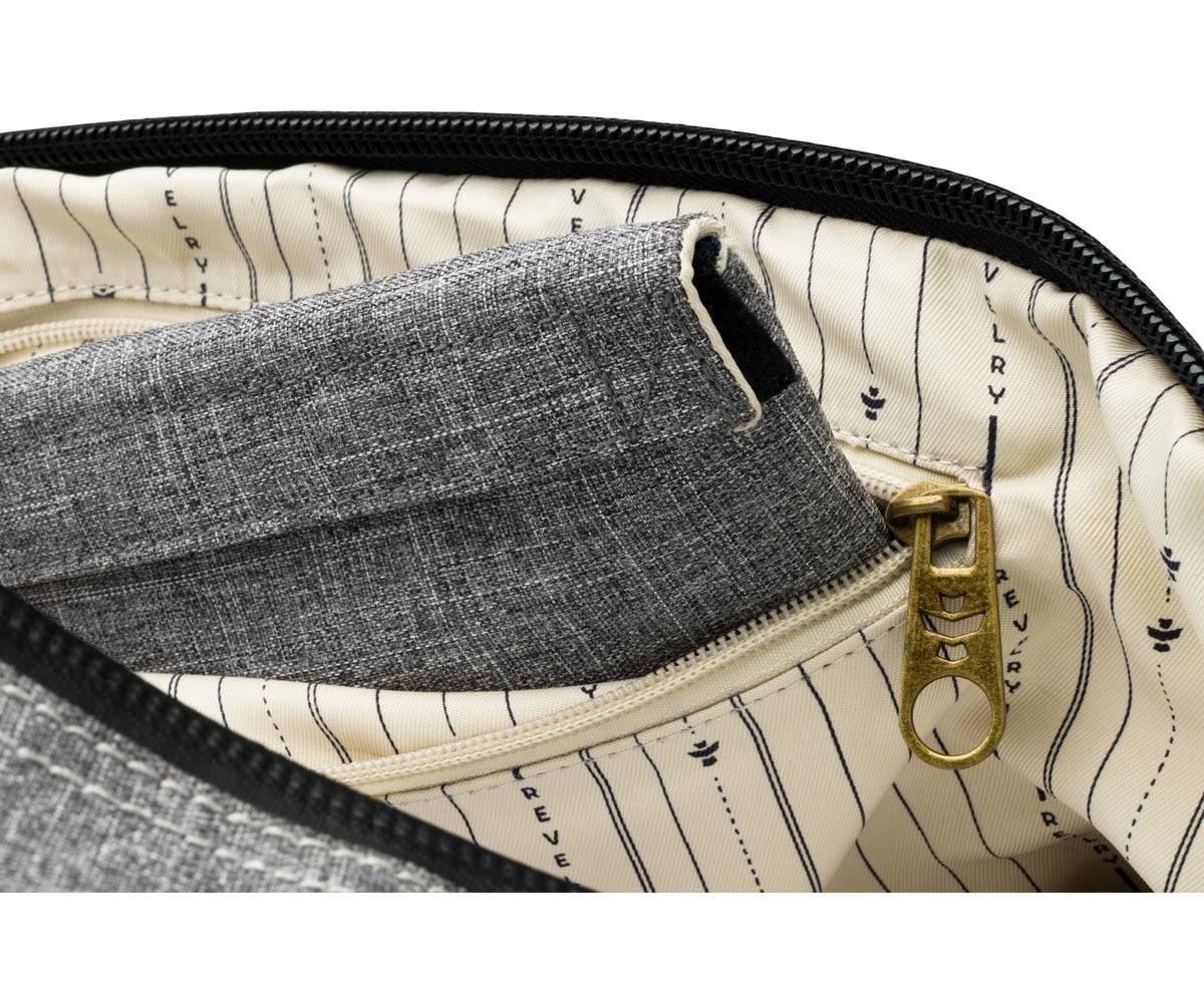 Revelry Supply The Around-Towner Medium Odor Absorbing Duffel, Striped Black