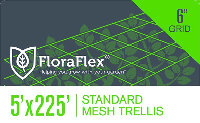 FloraFlex Mesh Trellis Net, 6 Inch Square, 5 Feet x 225 Feet