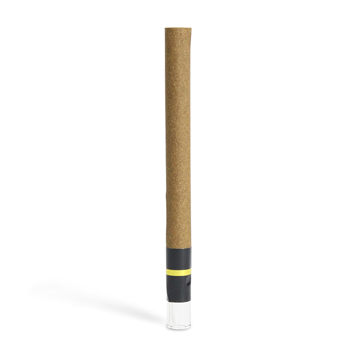 Custom Cones USA 109mm Pre-Rolled Tube Standard Brown Hemp Wrap with Cylinder Glass Tip - Pack of 200