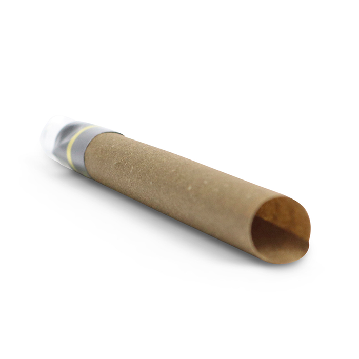 Custom Cones USA 109mm Pre-Rolled Tube Standard Brown Hemp Wrap with Cylinder Glass Tip - Pack of 200