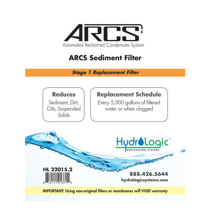 Hydro Logic ARCS Stage 1 Sediment Filter (HL22015.2)