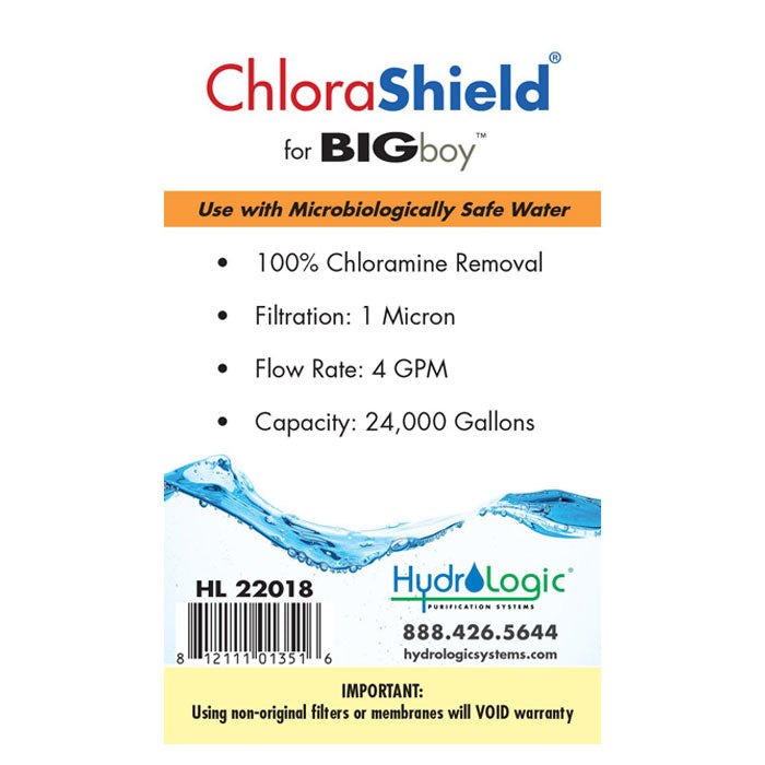Hydro Logic BIGboy ChloraShield Carbon Filter (HL22018)