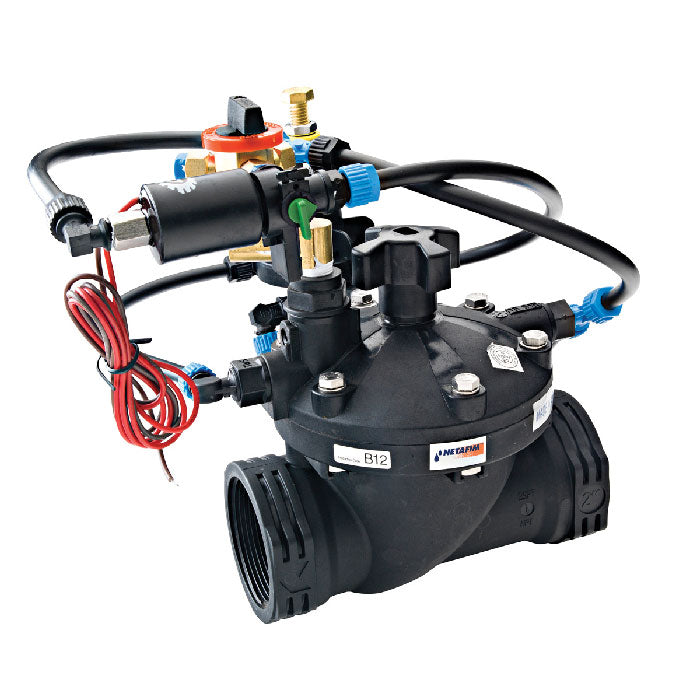 Netafim Series 80 3-Way Press Reducing Electric Globe Control Valve, 1.5 Inch (61PRELTH1.5GH3)