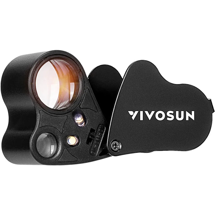 Vivosun 30x-60x Jewelers Loupe Magnifier with LED Light