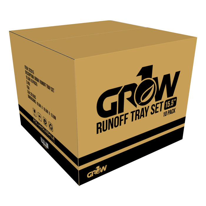 Grow1 Runoff Tray Set, 15.5 Inch, Pack of 10