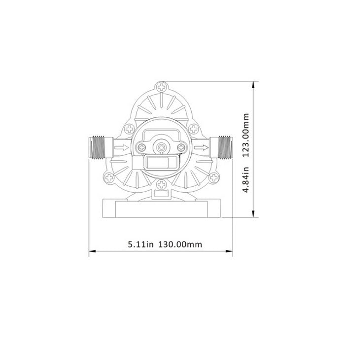 SEAFLO 33-Series Diaphragm Water Pump, 115VAC, 3.3 GPM