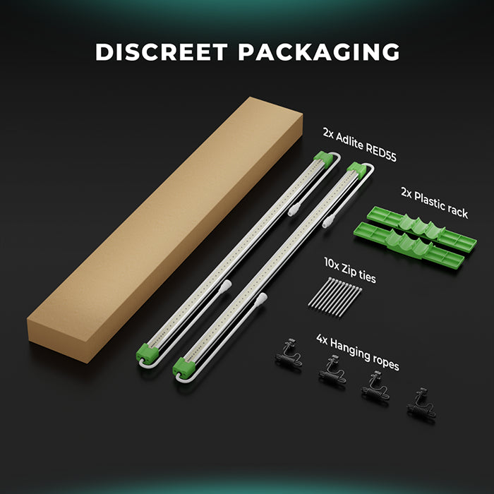 Mars Hydro Adlite RED55 Deep-Red Supplemental LED Grow Light Bar, Pack of 2