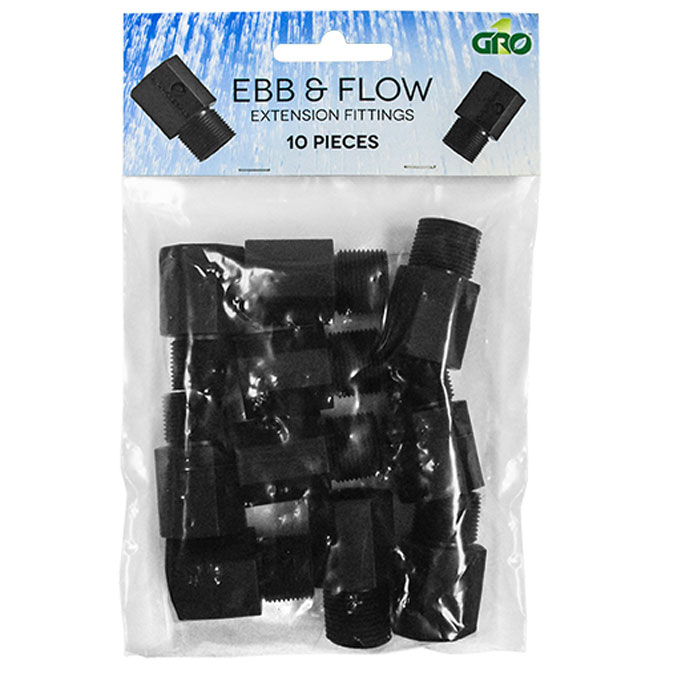 Grow1 Ebb & Flow Riser Extension Fittings - Pack of 10