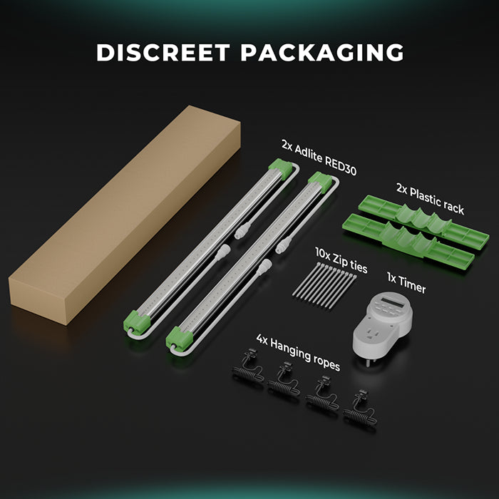 Mars Hydro Adlite RED30 Deep-Red Supplemental LED Grow Light Bar, Pack of 2