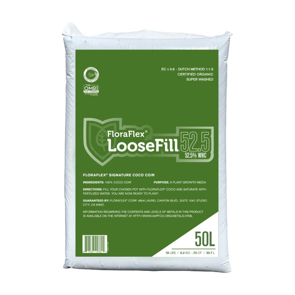 FloraFlex LooseFill Coco Coir Bag, 52.5% WHC, 50 Liter