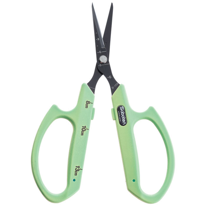 Saboten PT-1 Fluorine Coated Straight Blade Trimming Scissors, Green