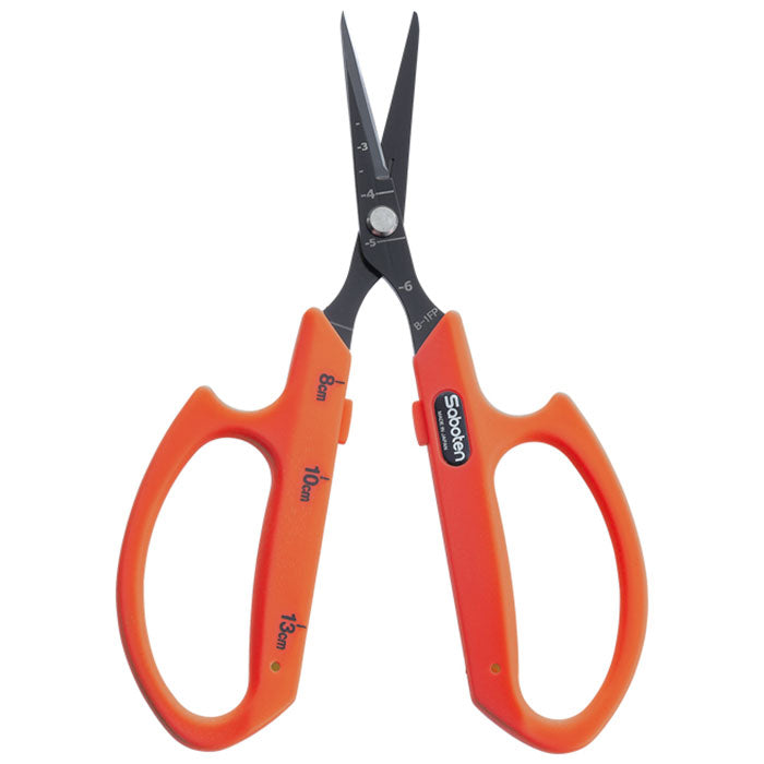 Saboten PT-2 Fluorine Coated Angled Blade Trimming Scissors, Orange