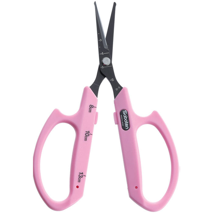 Saboten PT-3 Fluorine Coated Round Tip Straight Blade Trimming Scissors, Pink