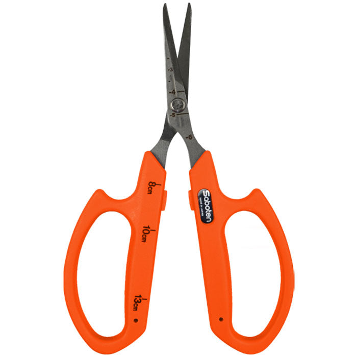 Saboten PT-12 Stainless Steel Straight Blade Trimming Scissors, Orange