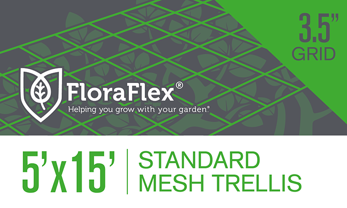 FloraFlex Mesh Trellis Net, 3.5 Inch Square, 5 Feet x 15 Feet