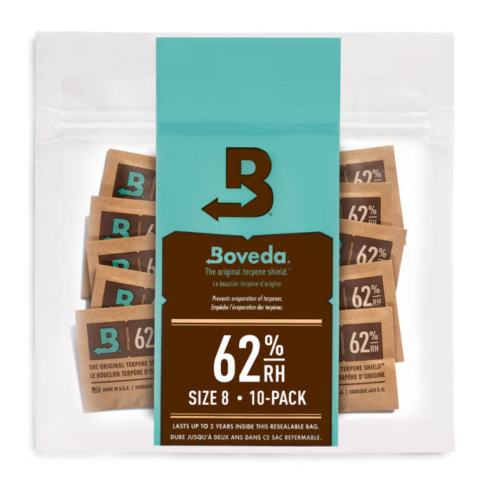 Boveda 2-Way Humidity Control Packs, 62% - 8 Grams, Pack of 10
