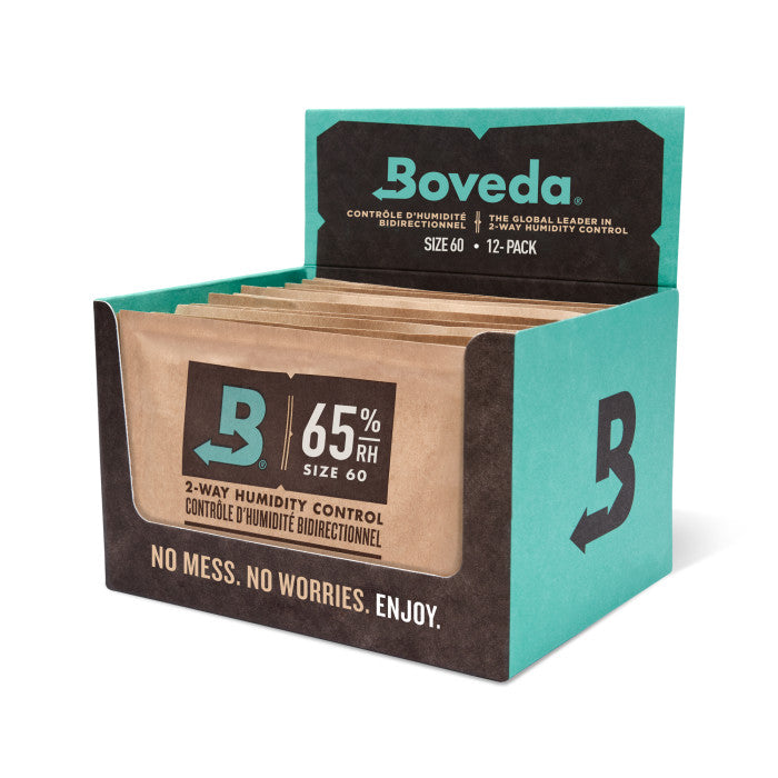 Boveda 2-Way Humidity Control Packs, 65% - 60 Grams, Pack of 12