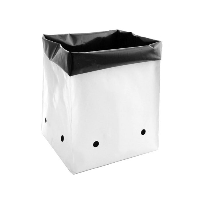 Grow1 Polyethylene Grow Bag, Black & White, 7 Gallon - Pack of 25