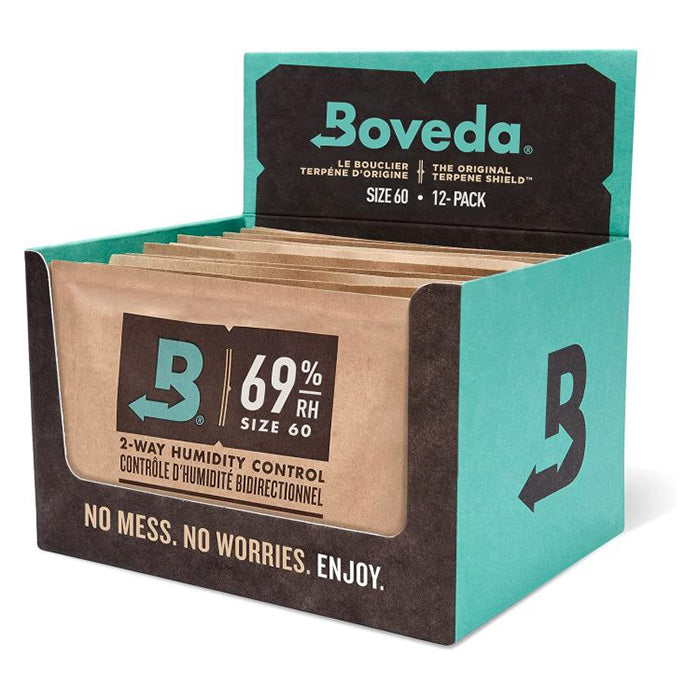 Boveda 2-Way Humidity Control Packs, 69% - 60 Grams, Pack of 12