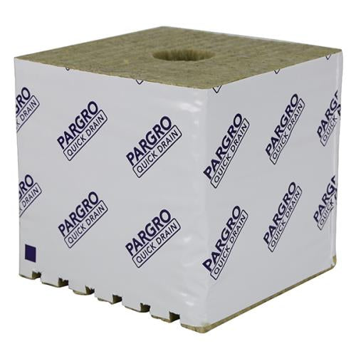 Grodan Pargro QD Biggie Block with Hole, 6" x 6" x 6" - Case of 64