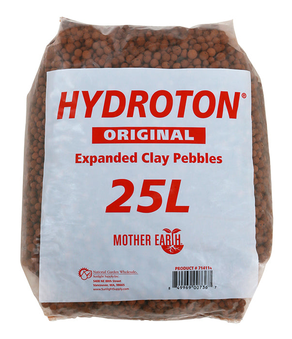Mother Earth Hydroton Original Clay Pebbles, 25 Liter