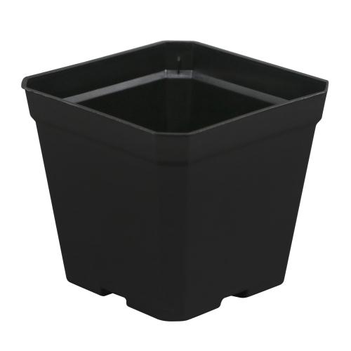 Gro Pro Black Plastic Pot, 4 x 4 x 3.5 in