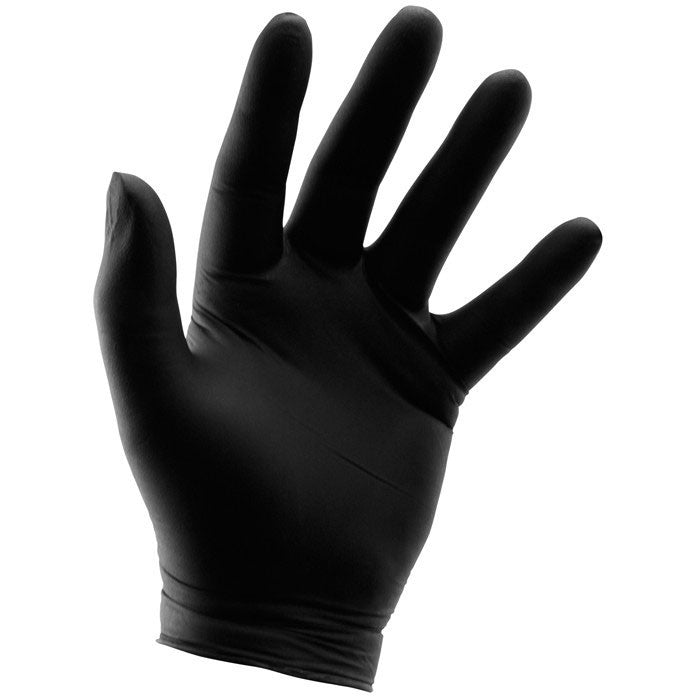 Covert Heavy Duty Powder Free Black Nitrile Gloves, Small, Case of 1000
