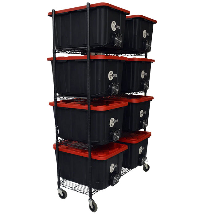 EZTRIM EZ Cure Automated Dry & Cure System - 8 Totes + Wire Shelf