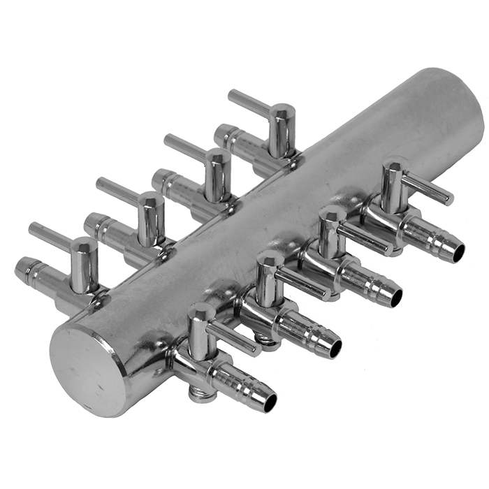 Hailea Steel Manifold, 8 Valves