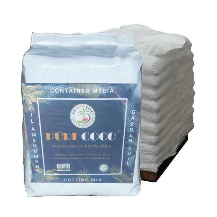The Coco Depot Pure Coco Orgainic Coco Coir, 50 Liter Bag/1.8 Cubic Feet - Pallet of 80 Bags