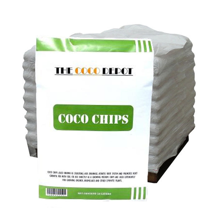 The Coco Depot Pure Chips, 50 Liter Bag/1.8 Cubic Feet - Pallet of 80 Bags
