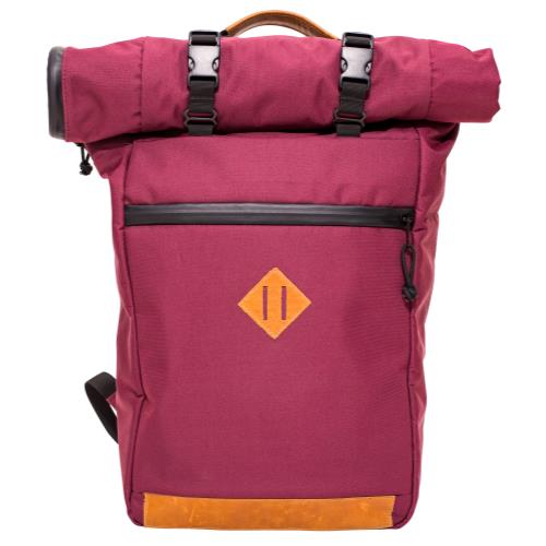 Abscent Scout Roll-Top Odor Absorbing Backpack - Crimson