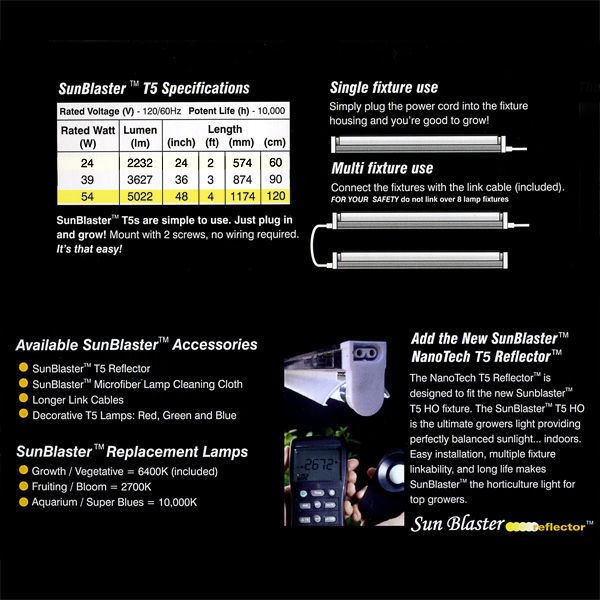 SunBlaster T5 HO 31 - 3 ft, 1 Bulb - 6400K