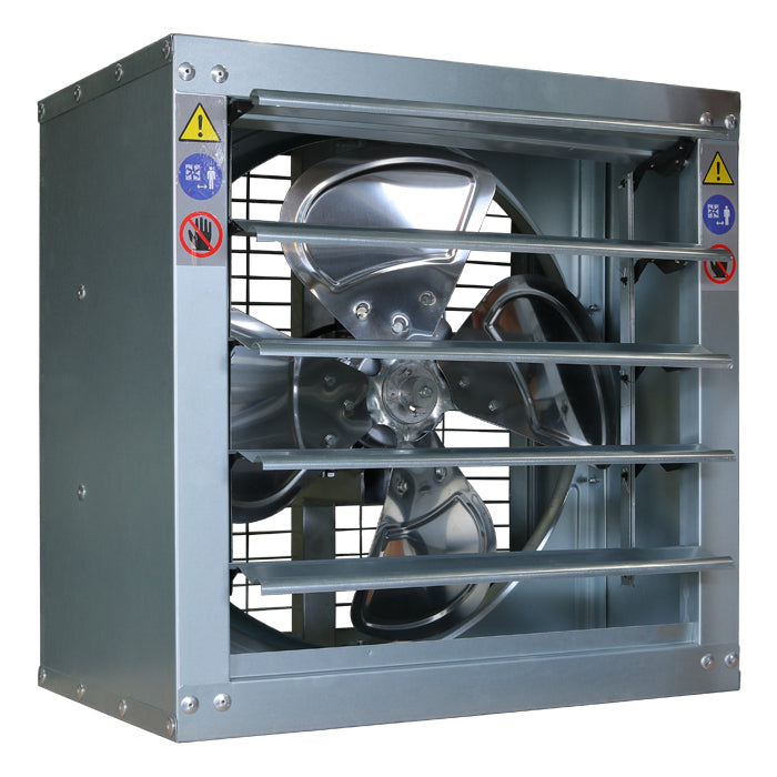 Grow1 Belt Driven Greenhouse Fan With Shutter, 24" - 3,352 CFM