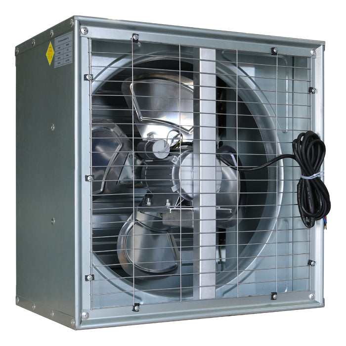 Grow1 Belt Driven Greenhouse Fan With Shutter, 24" - 3,352 CFM