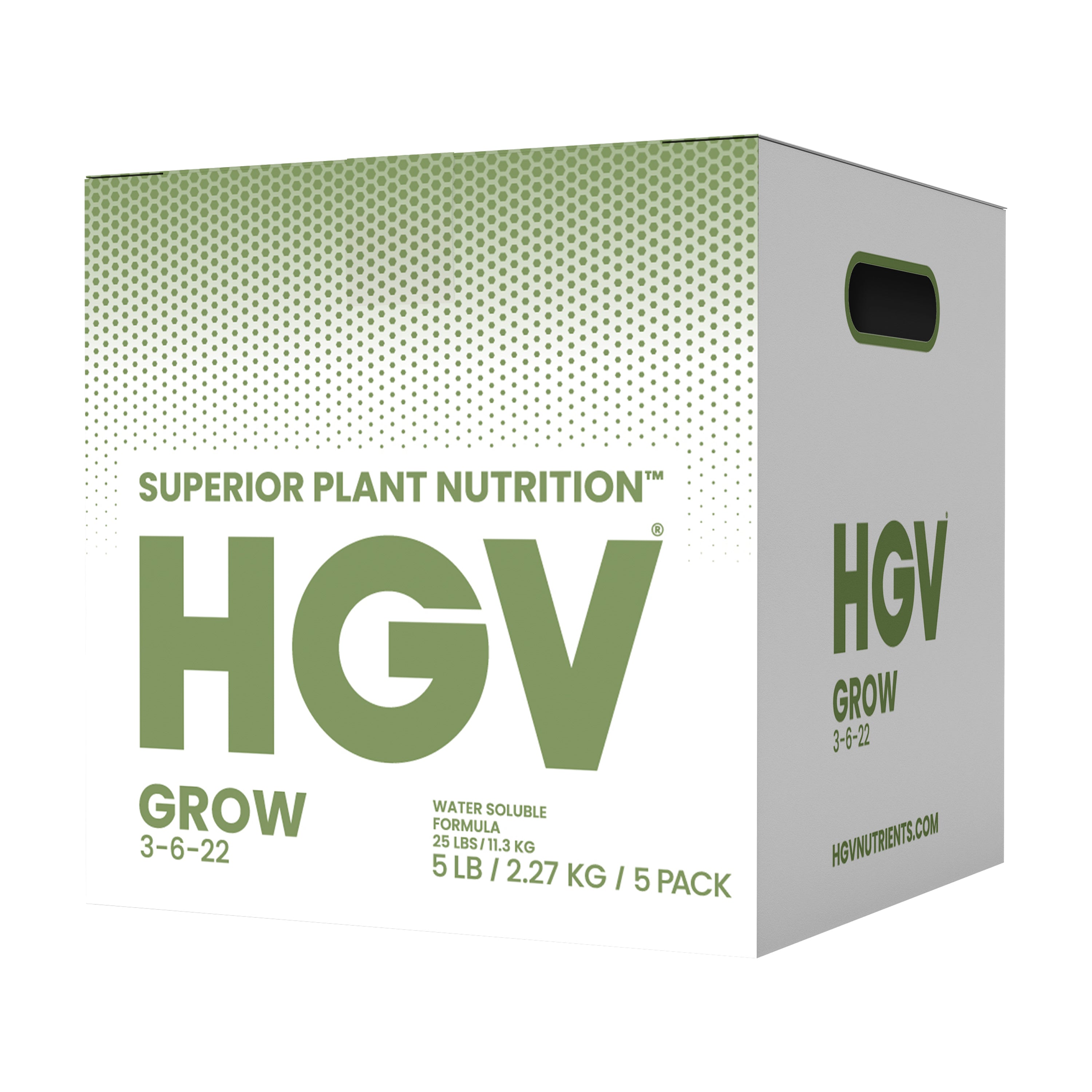HGV Dry - Grow, 25 lbs. Box (5x5 lb Bags)