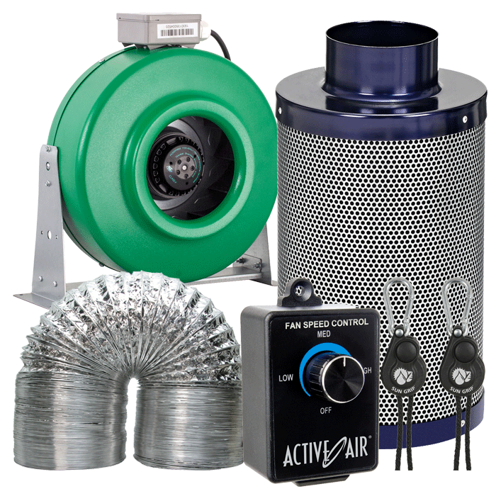 Active Air 4" Carbon Filter Fan Exhaust Kit