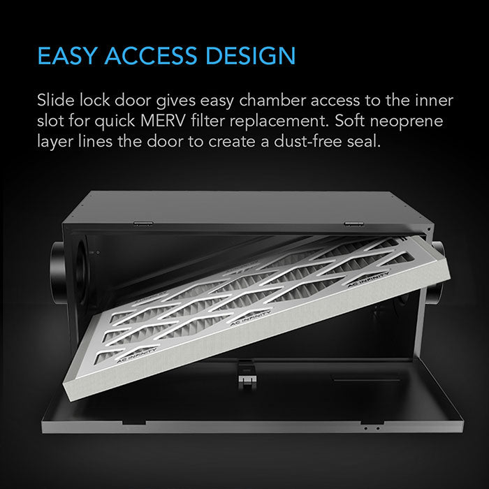 AC Infinity Air Filter Box with High Efficacy Filter, 10"