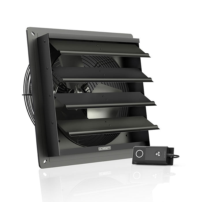 AC Infinity AIRLIFT S12 Shutter Exhaust Ventilation Fan with Speed Controller, 12"