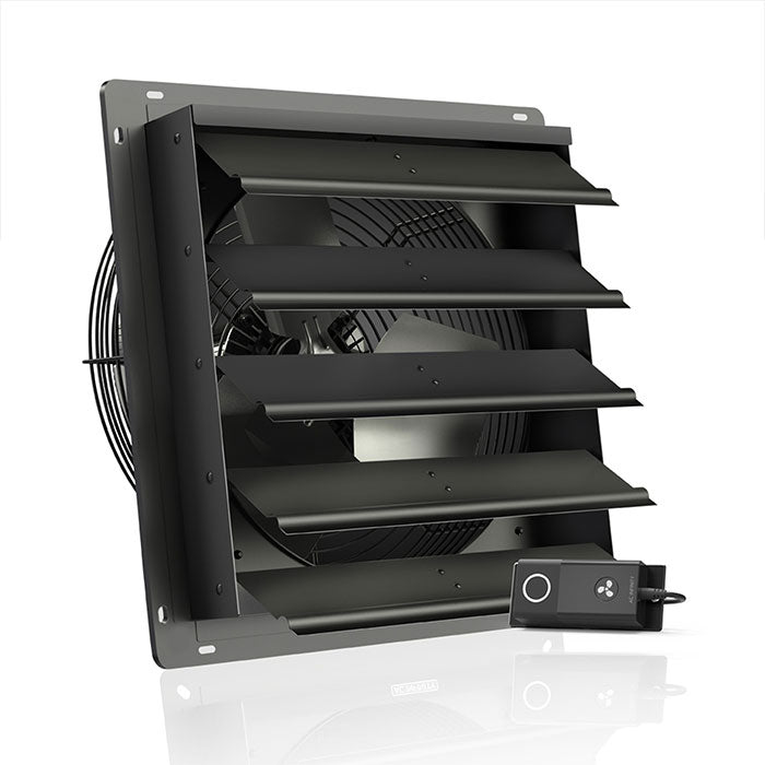 AC Infinity AIRLIFT S16 Shutter Exhaust Ventilation Fan with Speed Controller, 16"