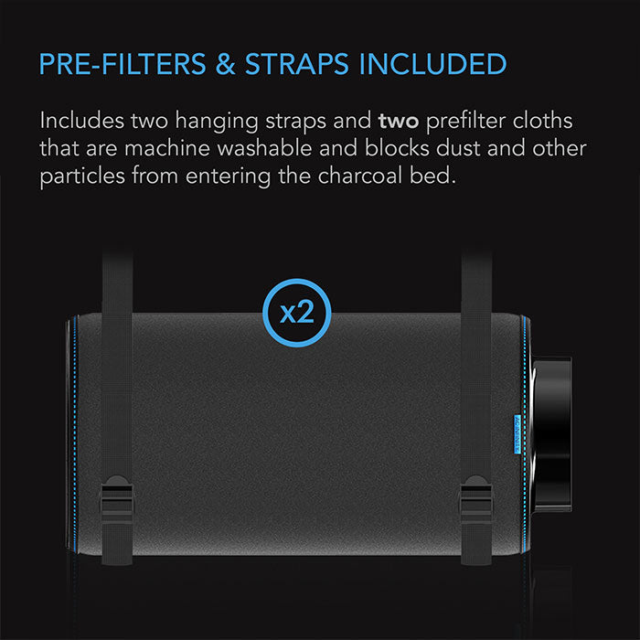 AC Infinity Australian Charcoal Duct Carbon Filter, 4" x 13" - 210 CFM