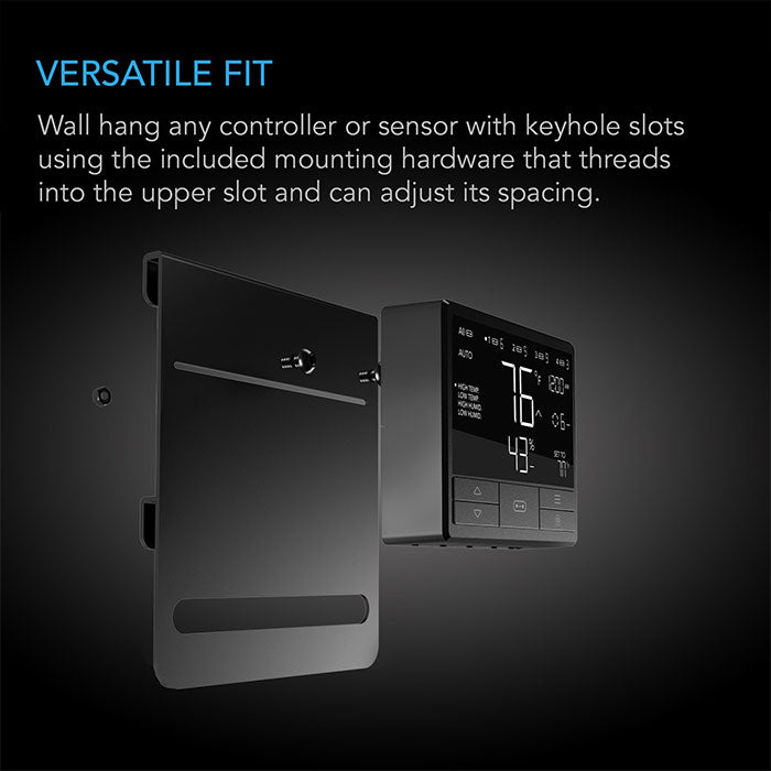 AC Infinity Black Powder Coated Steel Grow Tent Mounting Plate, 6" x 7"